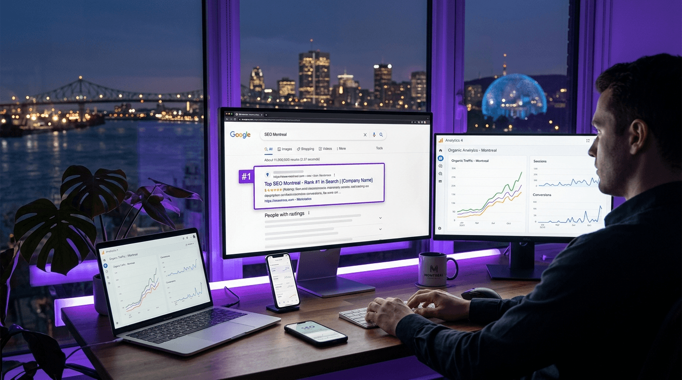 SEO Montreal Guide 2026 — rank #1 on Google with Rushanet