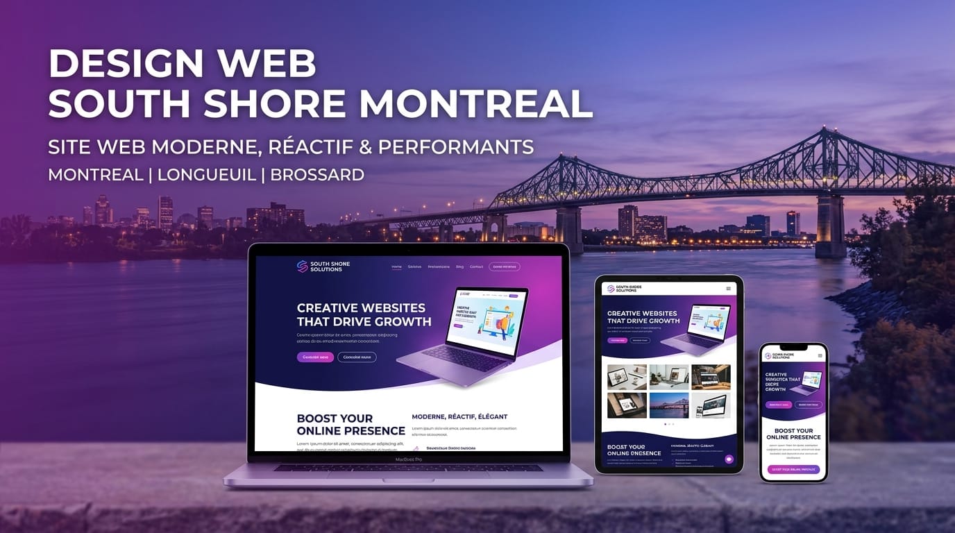 Website design for South Shore Montreal businesses — Longueuil, Brossard, Saint-Bruno