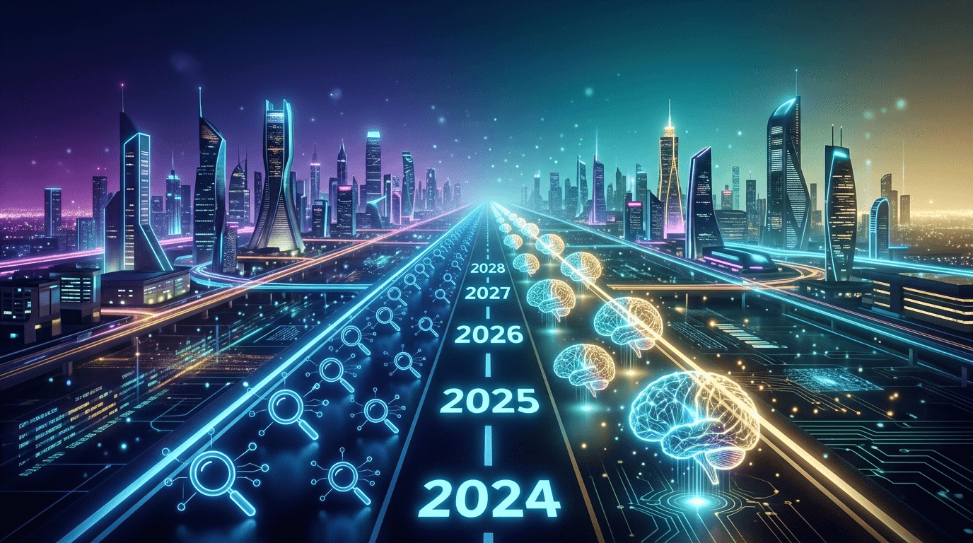 The future of SEO in Montreal showing transition from traditional SEO to GEO by 2027